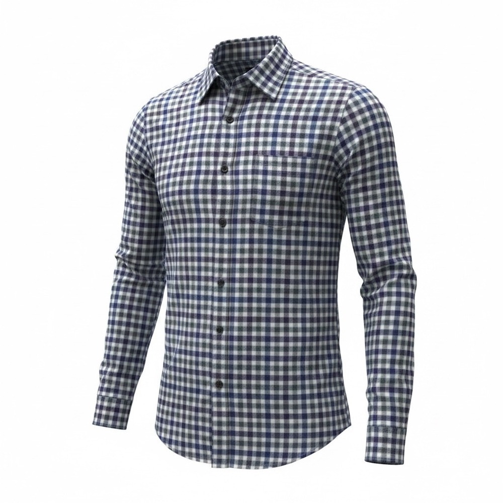 Rodd & Gunn Mens Large Sports Fit Albini Italian Fabric Check Button Down Shirt